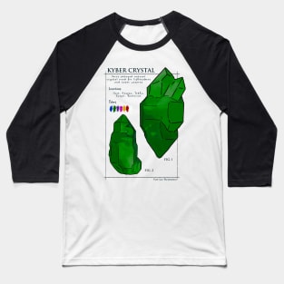 Kyber Crystal Science Illustration in Green Baseball T-Shirt